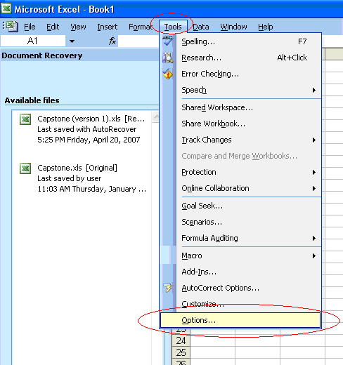 how to change where files are stored in excel 2007